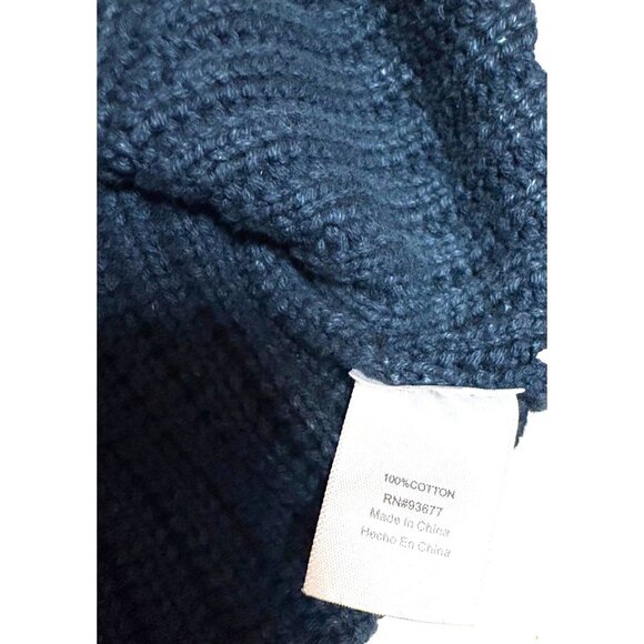 A.N.A Womens XL Blue Textured Knit High-Low Sweater Cotton A New Approach - Picture 5 of 7